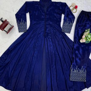 Front Slit Anarkali Pant Set - Image 10