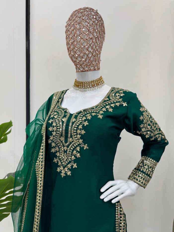 Embroidered Sharara Set - Image 5