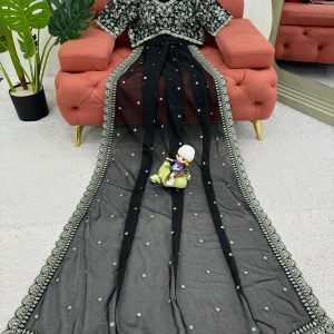 Embroidered Saree - Image 6
