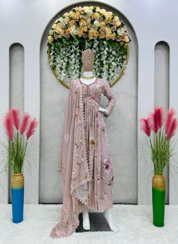 Floral Anarkali Set