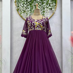 Thread and Sequins Work Anarkali - Image 3