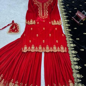 Velvet Sharara Set - Image 25