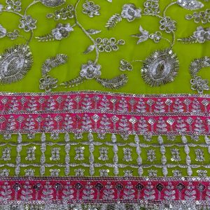 Sharara Set in Parrot Green - Image 6