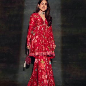 Alia Bhatt Inspired Kurta Sharara Set - Image 4