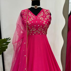 Pretty in Pink Anarkali Gown - Image 2