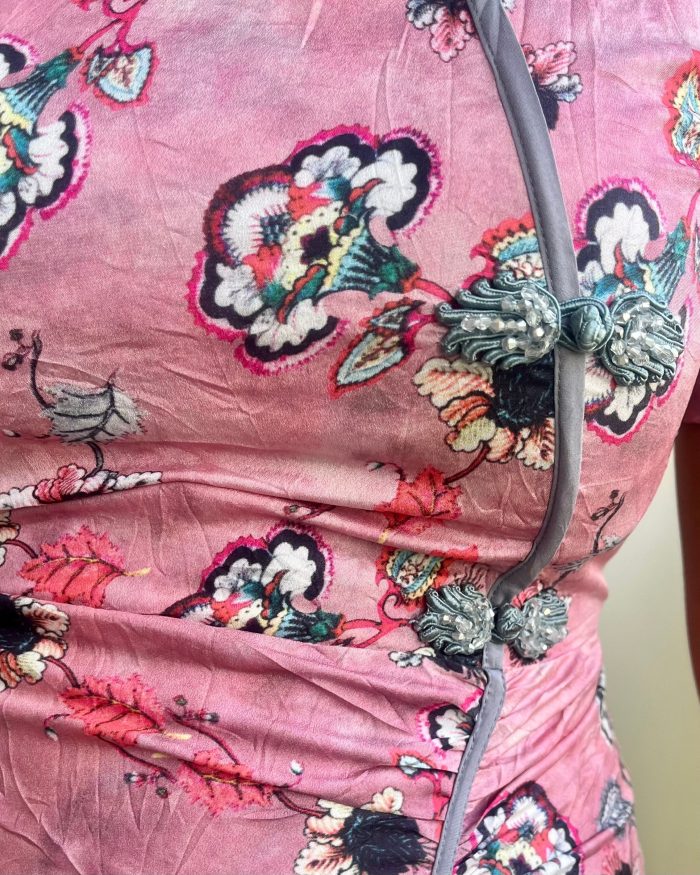 Pink Floral Bodycon Dress - Image 4
