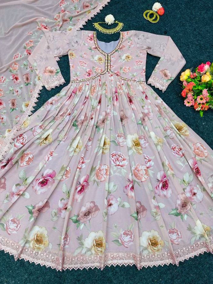 Floral Anarkali Set - Image 3