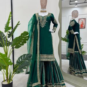 Embroidered Sharara Set - Image 2