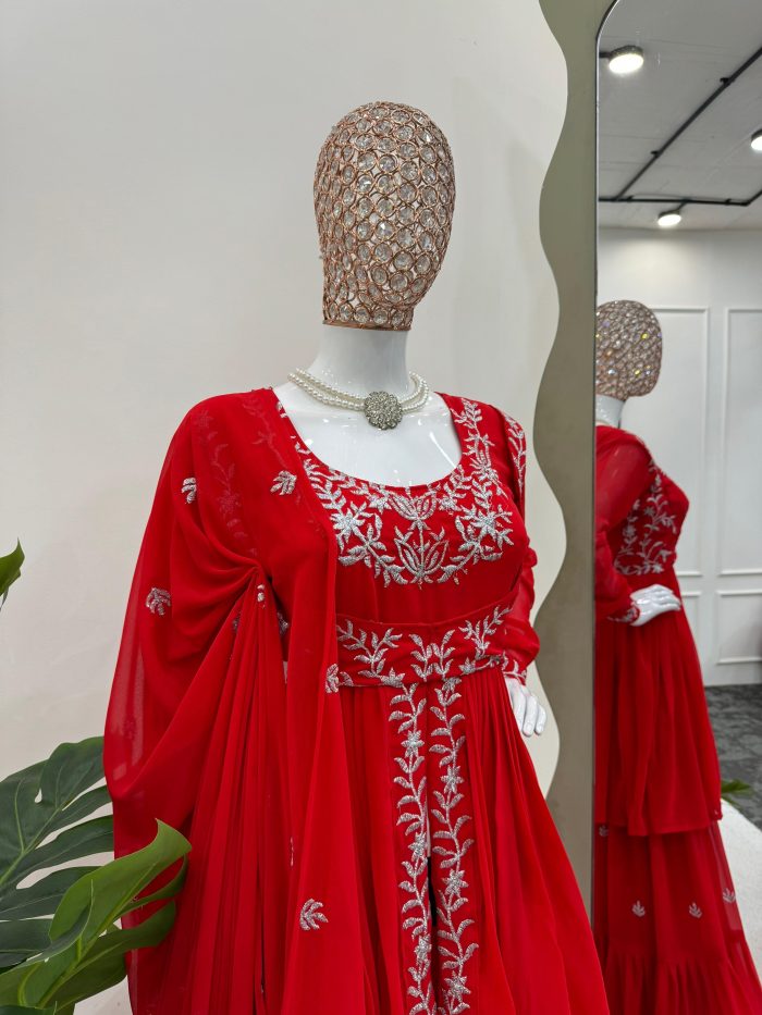 Red Sharara Set - Image 3