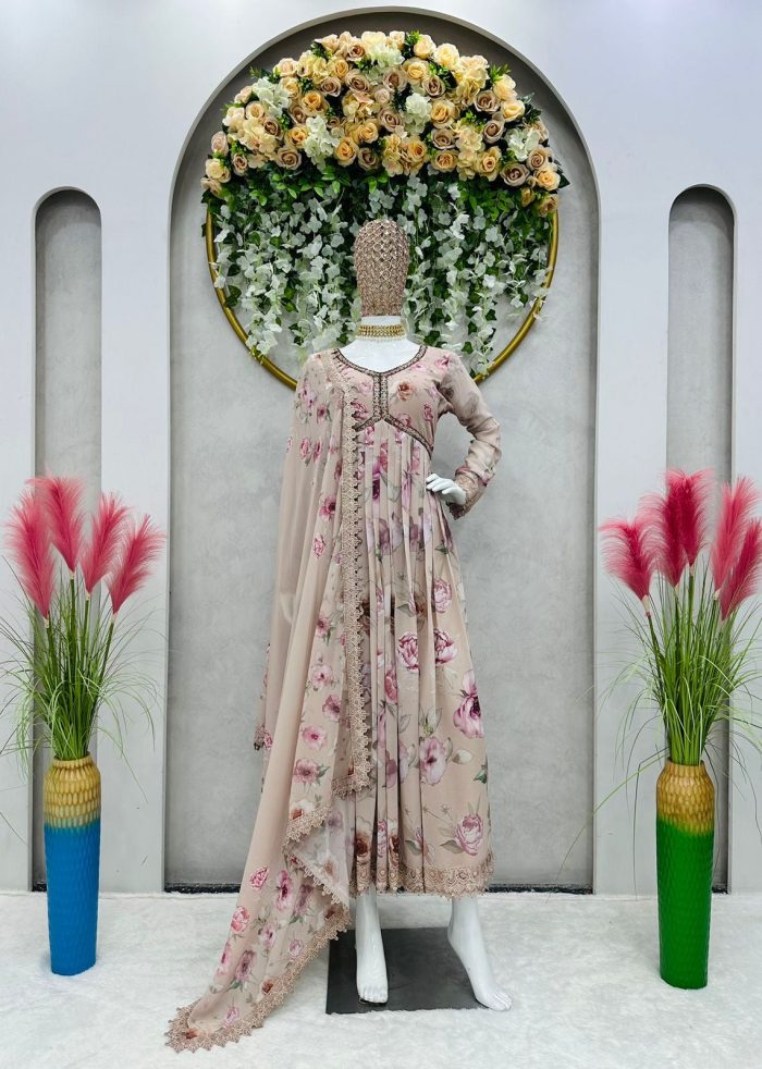 Floral Anarkali Set - Image 10