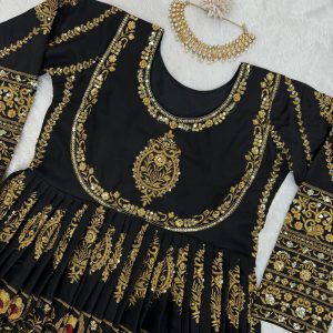 Black Gold Gharara Set - Image 8