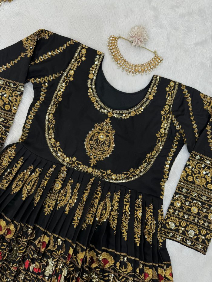 Black Gold Gharara Set - Image 8