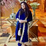 Lace Work Velvet Kurta Set with Dupatta