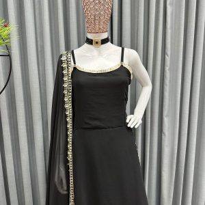 Asymmetric Hem Kurta Set with Dupatta - Image 16