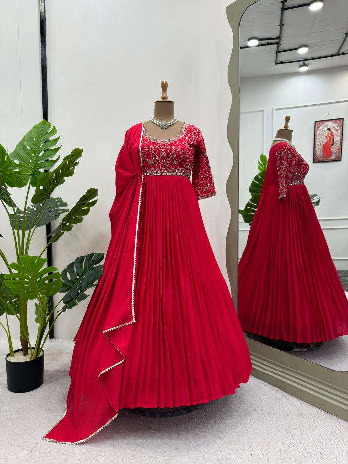 Designer Anarkali with Dupatta - Image 8