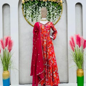 Thread Work Anarkali - Image 6
