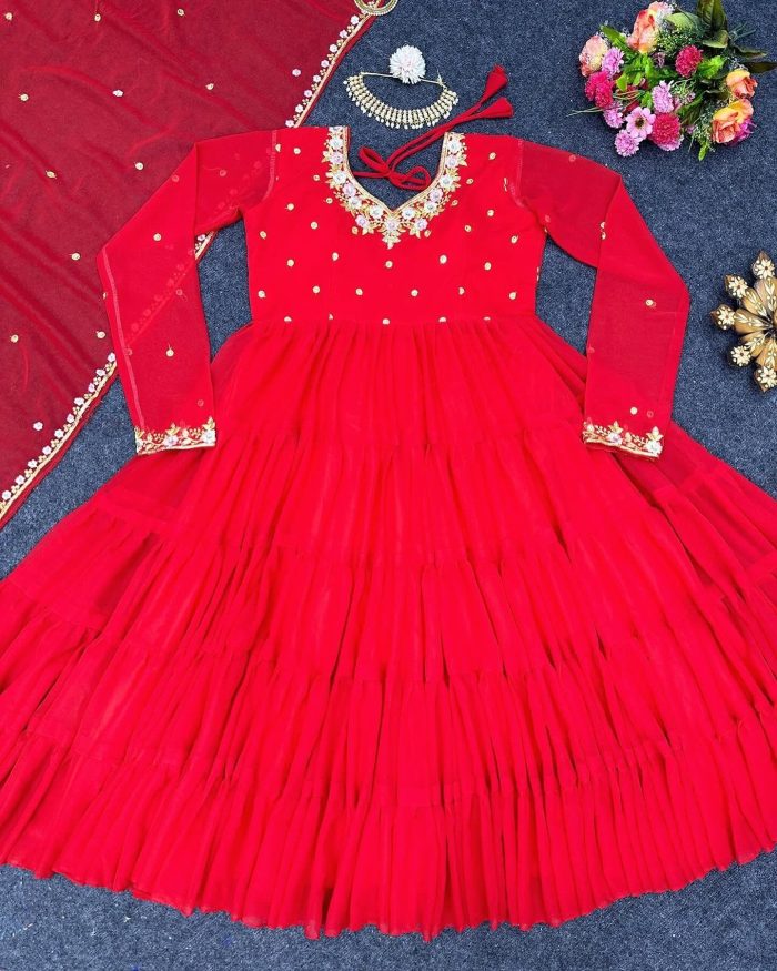 Anarkali with 13m flair - Image 10