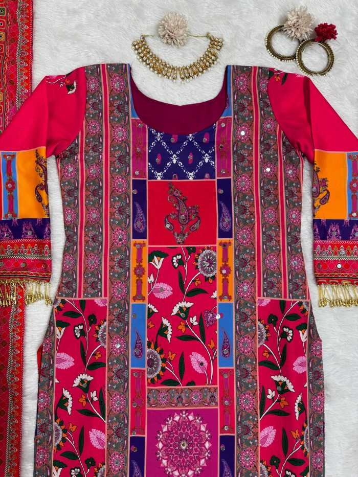 Karachi Work Kurta Sharara Set - Image 6