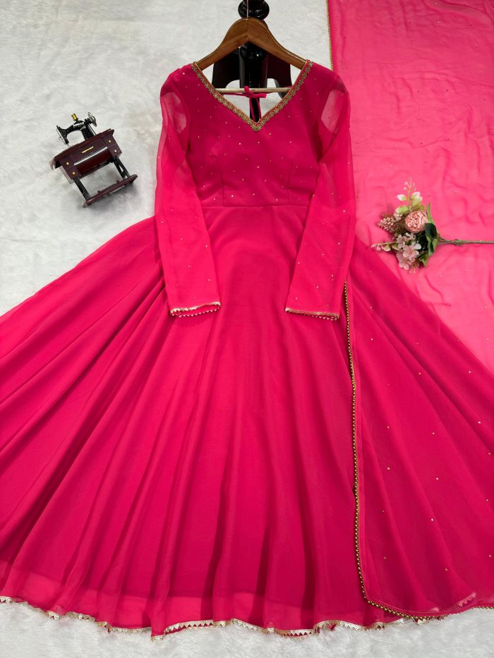 Hot Pink Anarkali - Image 6