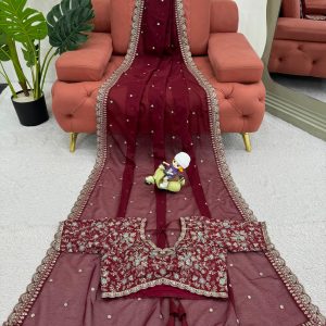 Embroidered Saree - Image 14
