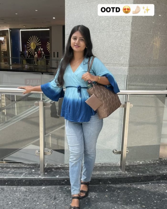 Ombre Wrap Around Peplum Top - Image 4