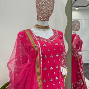 Embroidery Work Sharara Set - Image 4