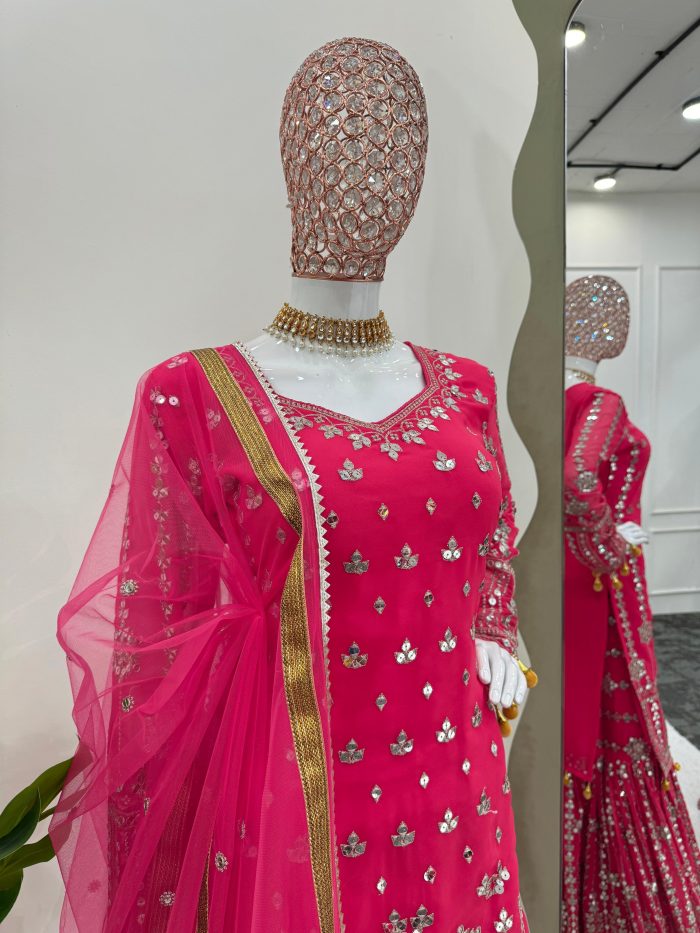 Embroidery Work Sharara Set - Image 4