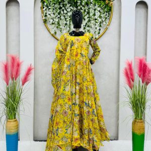 Haldi Special Floral Anarkali Set