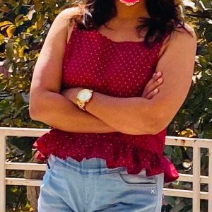 Polka Dots Peplum Top