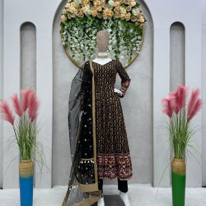 Fully Embroidered Anarkali Set - Image 12
