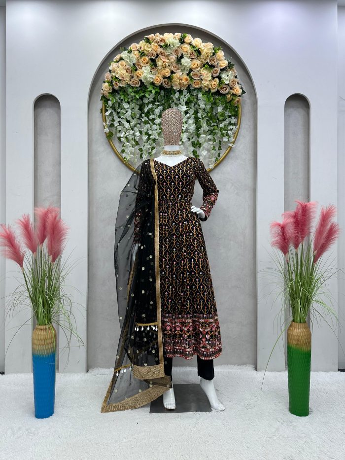 Fully Embroidered Anarkali Set - Image 12