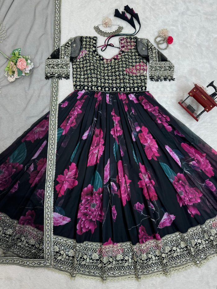 Embroidered Anarkali - Image 6