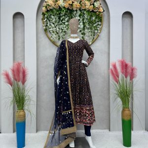 Fully Embroidered Anarkali Set - Image 4