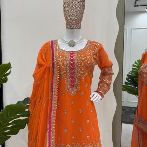 Orange Sharara Set - Image 2