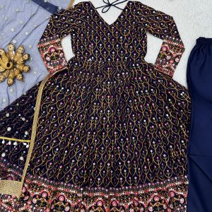 Fully Embroidered Anarkali Set - Image 3