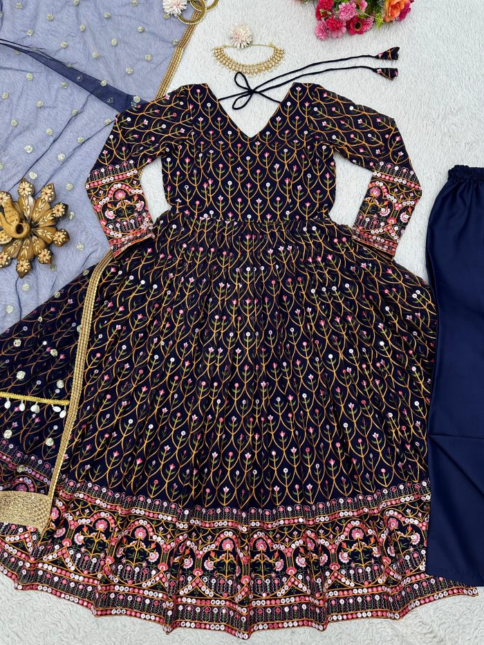 Fully Embroidered Anarkali Set - Image 3