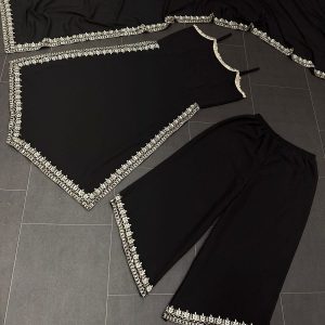Asymmetric Hem Kurta Set with Dupatta - Image 18