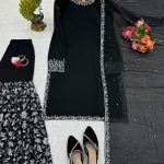 Designer Sharara Set in Black