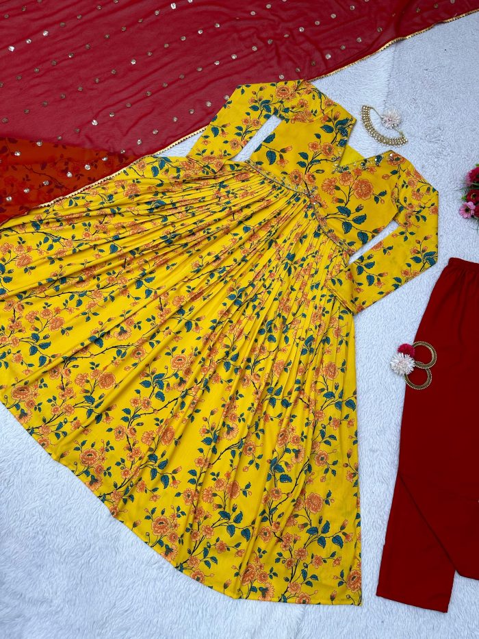 Floral Anarkali Set - Image 3