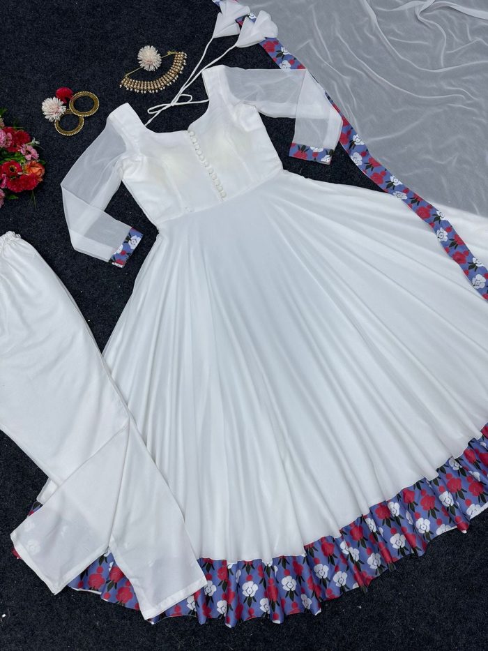 Basic Anarkali with Lace Work - Image 19