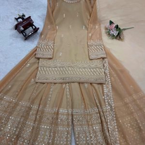 Embroidered Sharara Set - Image 6