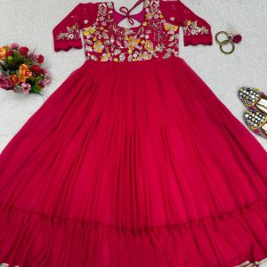 Thread and Sequins Work Anarkali - Image 19