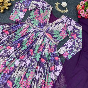 Alia Cut Handwork Anarkali Set