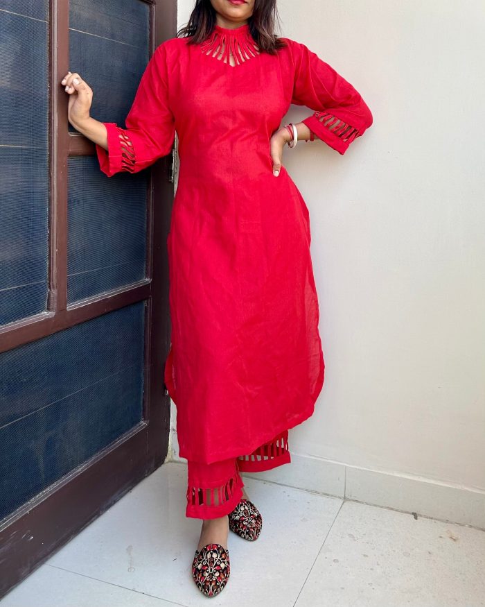 Stripes Style Kurta Set - Image 2