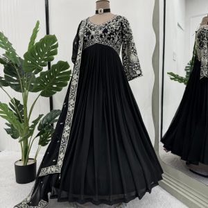 Designer Anarkali Gown in Black