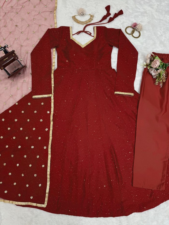 Crochet Work Anarkali - Image 5