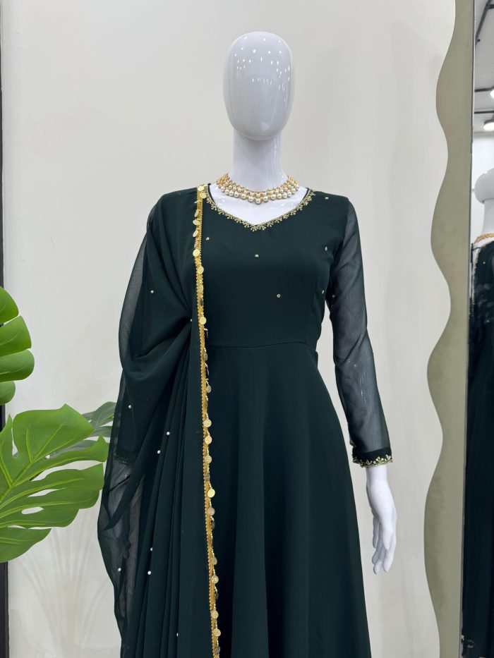 Handwork Anarkali with Dupatta - Image 3