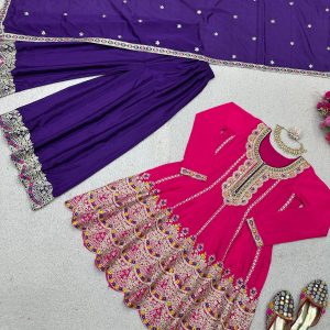 Designer Embroidered Sharara Set - Image 4