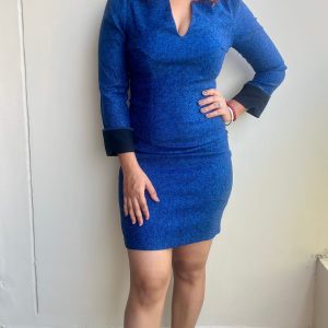 Denim Blue Bodycon Dress - Image 2