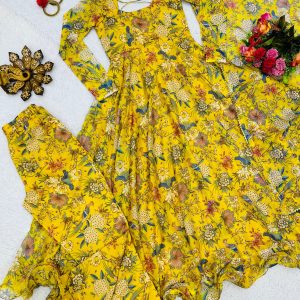 Haldi Special Floral Anarkali Set - Image 3